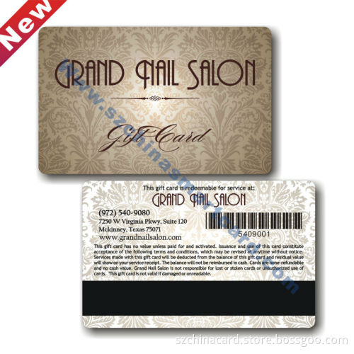 2015 High quality hot selling products! custom magnetic stripe cards Embossing number HICO/LOCO magnetic panel PVC card